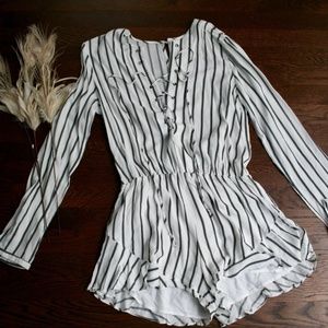 Cotton Candy LA Striped Romper